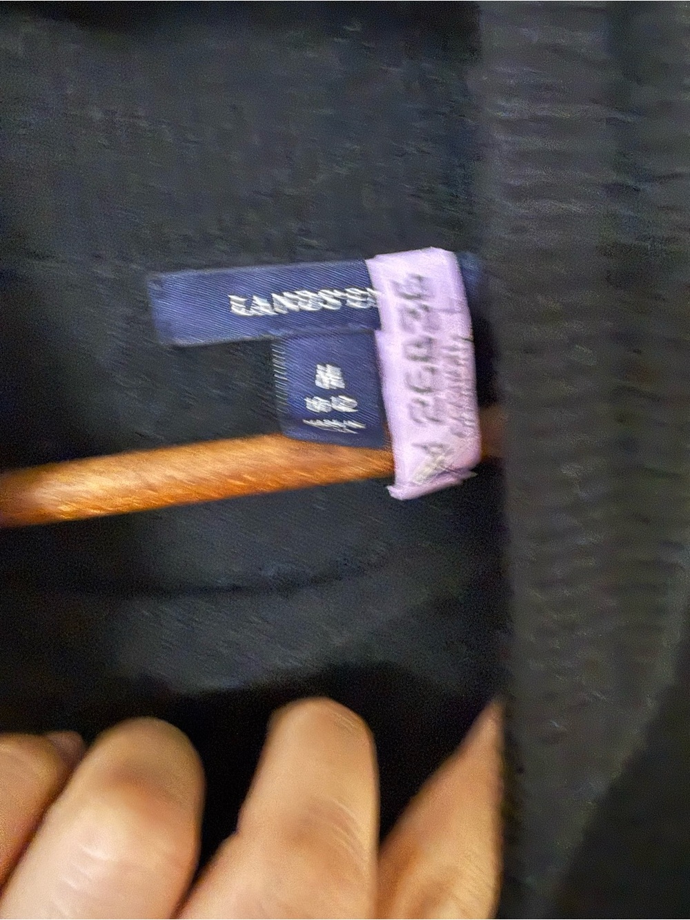 Lands' End Black Cashmere Turtleneck Sweater - Picture 3 of 4